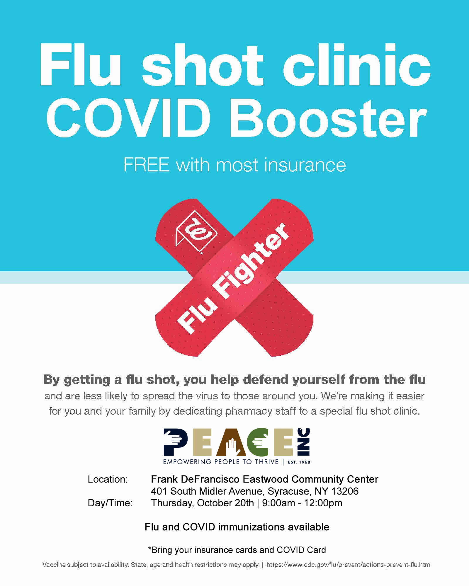 Flu shot clinic COVID Booster