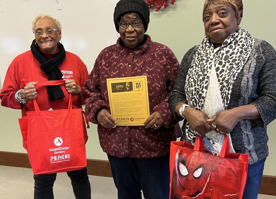 Americorps Seniors Foster Grandparent Program collected school supplies