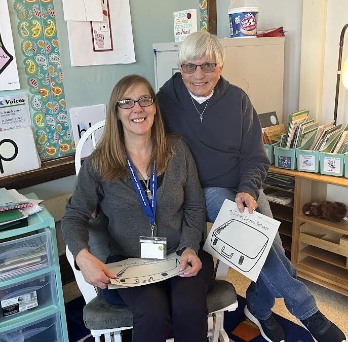 Jenn Gaffney recently visited Grandma Lana’s classroom for storytime